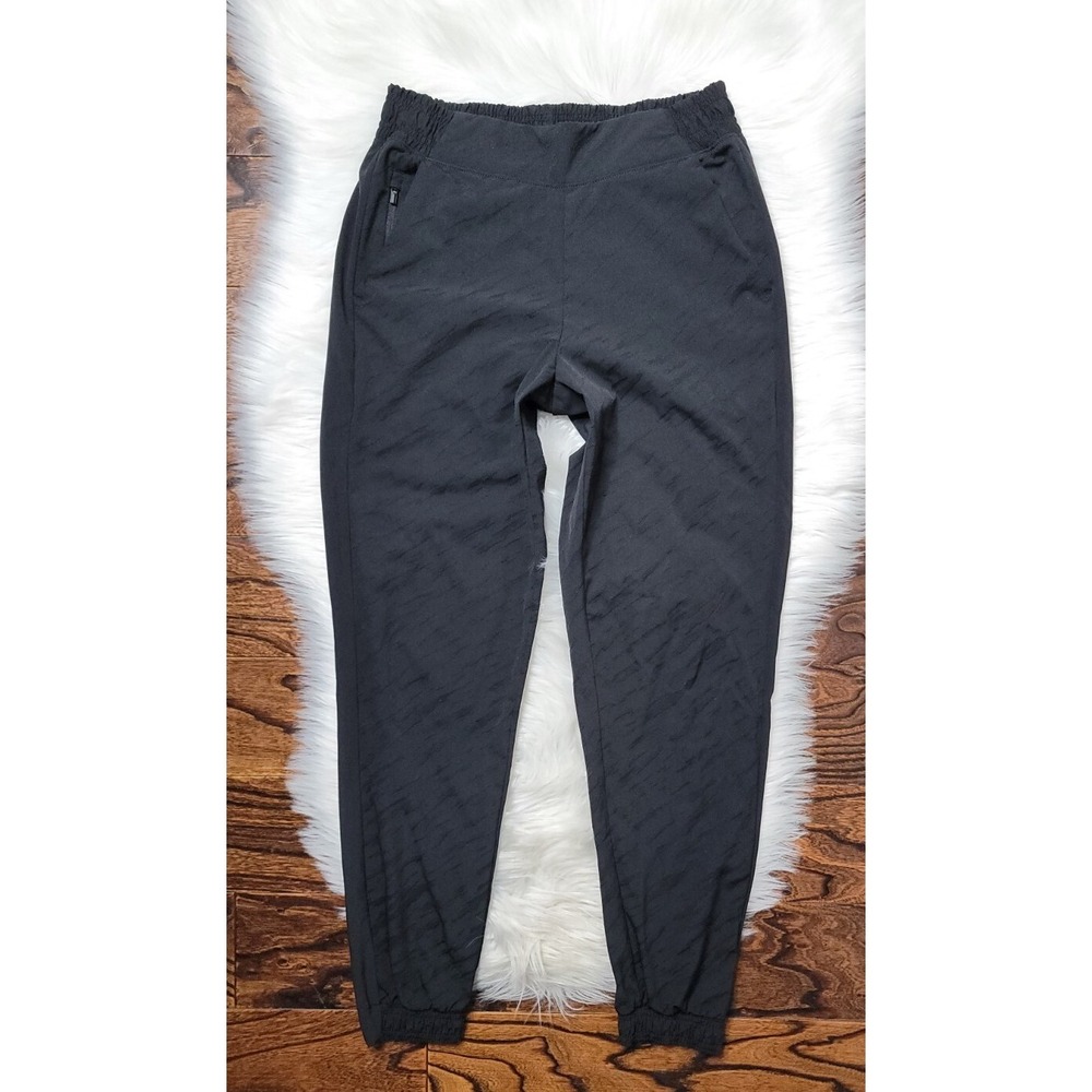 ATHLETA Brooklyn Textured Jogger Size 4 Black Lightweight Athletic Pant